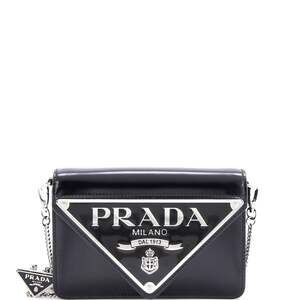 Prada Maxi Triangle Logo Chain Flap Bag #206894P23B